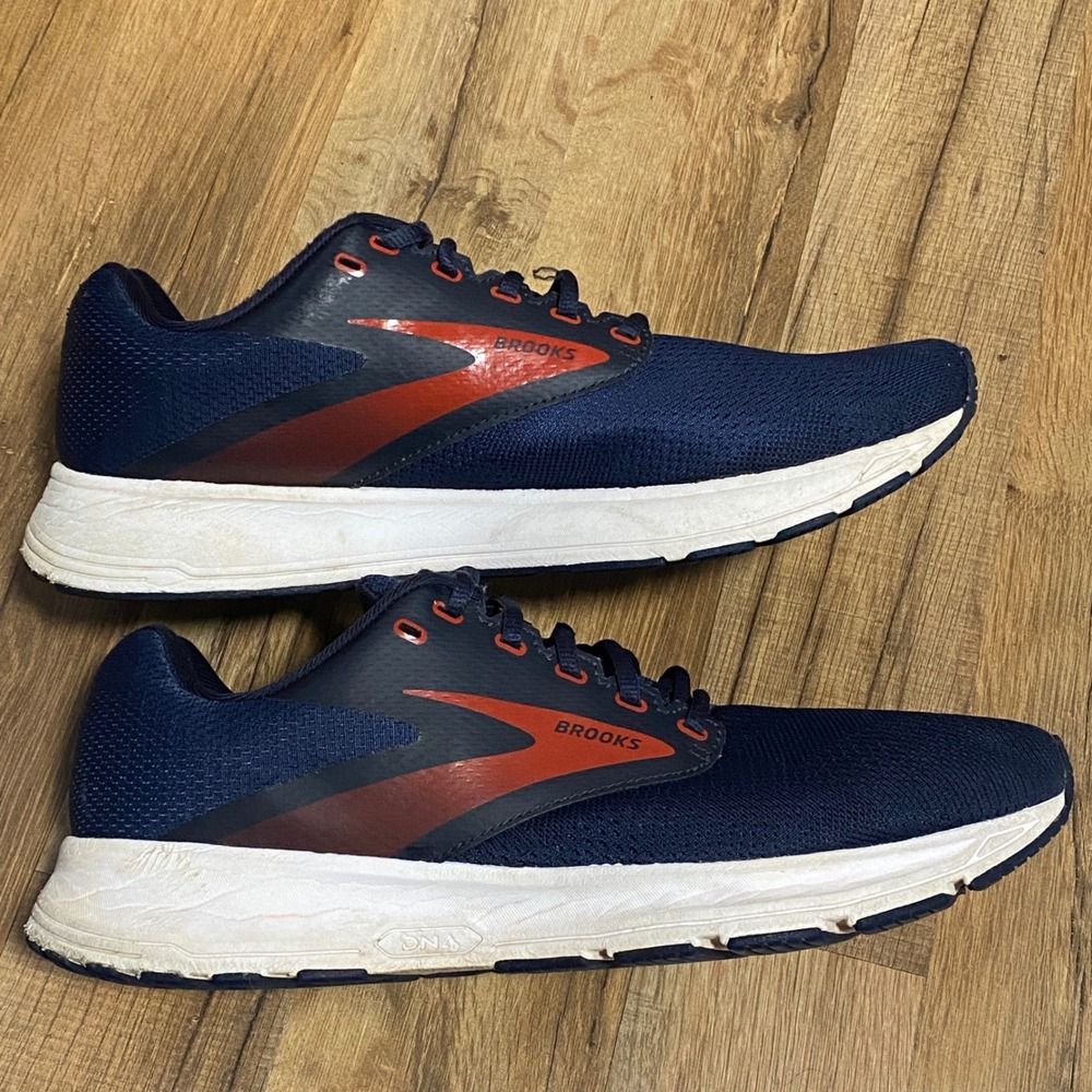Brooks Range Mens Running Shoes Navy Blue Orange Size 11 D - Picture 5 of 8